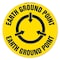 Signmission Earth Ground Point 16in Non-Slip Floor Marker, 3PK, 16 in L, 16 in H, FD-C-16-3PK-99947 FD-C-16-3PK-99947 - alternate 1